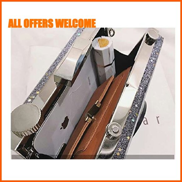 Soft PU Leather Crossbody Clutch Purse, Camera Bag Style, 6x4 Inches - Picture 7 of 7